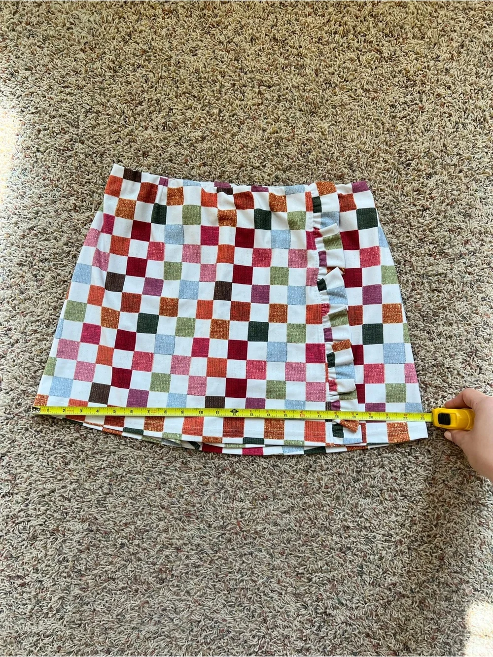 L Smith & Quinn Multicolor Checkerboard Ruffle Mini golf Skort